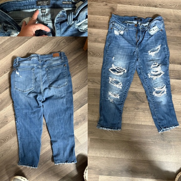 Judy Blue Denim - Judy Blue Ripped Denim Skinny Fit Capri